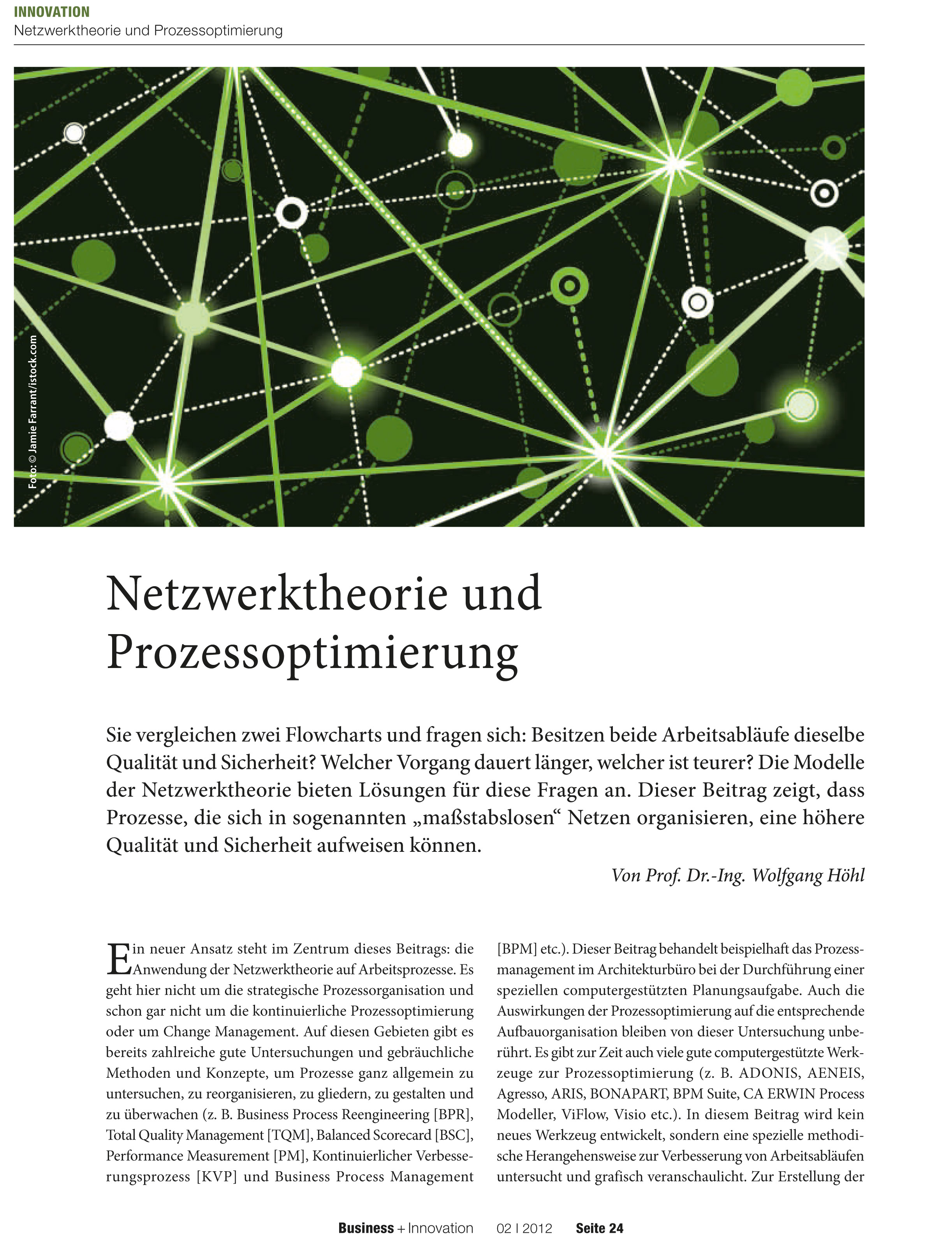 Network Theory And Process Optimization | Scienceviz.com